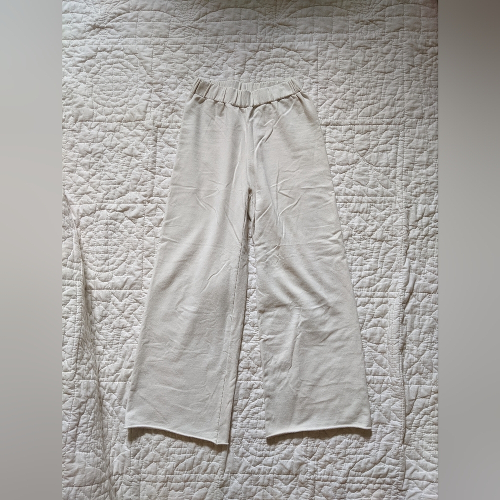 The Simple Folk Wide Leg Fleece Trouser- Undyed